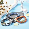 Natural Mixed Stone Stretch Bracelet for Girl Women Gift BJEW-JB06799-3
