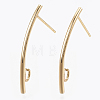 Brass Stud Earring Findings LS-KK-S348-111-1