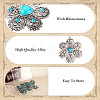 10Pcs 5 Styles Synthetic Turquoise Pendants TIBEP-TA0001-13-12