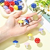 20Pcs 5 Colors Opaque Acrylic Beads MACR-YW0004-76-5