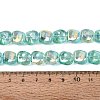 Electroplate Transparent Glass Beads Strands EGLA-N057-02A-02-4