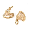 SHEGRACE Valentine's Day Brass Micro Pave Clear Cubic Zirconia Charms XGRQ4N919-704G-2