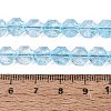 Transparent Crackle Glass Beads Strands GLAA-Q108-03A-09-4