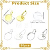 30Pcs 3 Colors Brass DIY Leverback Earring Settings KK-FS0002-10-3