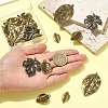 20Pcs 4 Styles Tibetan Style Alloy Leaf Pendants TIBEP-YW0002-39-3