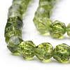 Synthetic Peridot Beads Strands G-S149-35-10mm-2