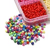 195G 15 Color 8/0 Baking Paint Glass Seed Beads SEED-YW0002-32-2