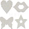 Fingerinspire 12Pcs 4 Style Glass Hotfix Rhinestone DIY-FG0002-64-1