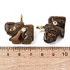 Natural Tiger Eye Carved Pendants G-H357-01G-07-3