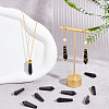 16Pcs Natural Obsidian Pointed Beads G-AR0004-88-5