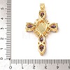 Rack Plating Brass Micro Pave Cubic Zirconia Pendants X-ZIRC-I059-15G-05-3