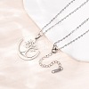 304 Stainless Steel Tree Pendant Cable Chain Necklaces for Men Women NJEW-K308-05D-P-3