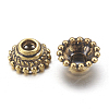 Apetalous Tibetan Style Alloy Flower Bead Caps X-TIBE-S223-AG-RS-2