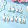 Natural Mixed Cowrie Shell Dangle Earrings EJEW-JE06858-1