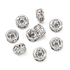 SHEGRACE Brass Micro Pave Clear Cubic Zirconia Spacer Beads XGRQ1U564-307P-2