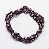 Handmade Evil Eye Lampwork Flat Round Bead Strands LAMP-L058-6mm-03-2