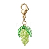 Glass Seed Beaded Grape Pendant Decoration HJEW-MZ00145-04-2