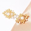 Brass Stud Earrings KK-U058-63A-G-2