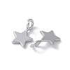 925 Sterling Silver Star Charms STER-M099-04P-2