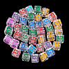 50Pcs Acrylic European Beads MACR-TADJ0001-13G-4