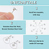 Unicraftale Iron Ball Stud Earring Findings and 304 Stainless Steel Ear Nuts STAS-UN0004-71P-5