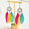 Zinc Alloy Drop Earrings for Women JP0442-2