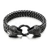 Wolf Viking 304 Stainless Steel Wheat Chain Bracelets for Men FS-WGC8E20-02-1