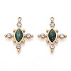 Natural African Jade Faceted Horse Eye Pendants STAS-N109-161G-1