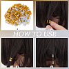 300Pcs 2 Colors Aluminum Dreadlocks Beads Hair Decoration ALUM-PA0001-02-6