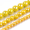 Electroplate Opaque Glass Beads Strands LS-GLAA-T032-P4mm-AB08-4