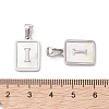 304 Stainless Steel Pave Shell Pendants STAS-G327-01P-I-3