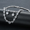 Brass Cubic Zirconia Jewelry Sets FS-WG75FBD-01-3