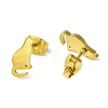 Cute Little Animal Theme 304 Stainless Steel Stud Earrings EJEW-B041-02C-G-2