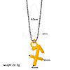 Punk Style 304 Stainless Steel Twelve Constellations Pendant Necklaces with Stainless Steel Tone Box Chains WGE8D8E-03-1