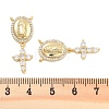 Brass Pave Cubic Zirconia Pendants KK-U009-09B-G-3