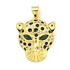 Brass Micro Pave Cubic Zirconia Pendants KK-K354-14A-G-1