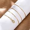 Long-Lasting Plated Brass Link Chain Necklaces NJEW-K112-14G-NF-4