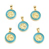 Brass Enamel Pendants KK-P209-03G-06-RS-1