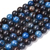 Natural Blue Opal Beads Strands G-H045-A02-8MM-5