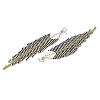 Bohemia Woven Glass Seed Bead Dangle Earrings EJEW-A046-04A-2