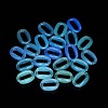 Luminous Rainbow Iridescent Plating Acrylic Linking Rings OACR-Z013-13-1