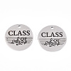 Non-Tarnish 201 Stainless Steel Pendants LS-STAS-T064-38P-23-2