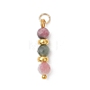 Natural Colorful Tourmaline Faceted Round Pendants PALLOY-JF04907-3