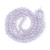 Electroplate Opaque Solid Color Glass Beads Strands GLAA-TAC0009-05B-01-2