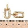 Brass Micro Pave Cubic Zirconia Pendants KK-P300-02G-3