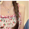Butterfly Alloy Crystal Rhinestone Pendant Double Layer Necklaces for Women WGB64F3-01-1