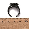 304 Stainless Steel Cuff Ring Components STAS-P454-01D-B-3