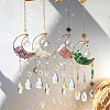 Crystal Chandelier Glass Teardrop Pendant Decorations HJEW-PH01778-03-5