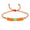 Glass Seed Bead Link Bracelets ZX2493-1-1