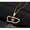 304 Stainless Steel Puerto Rico Pendant Necklaces FS-WG40BBD-03-1